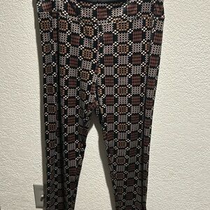 NEW Cuddl Duds Nordic Plaid velour leggings Sizes XS, S, M, L, XL, 1X, 2X, 3X (…